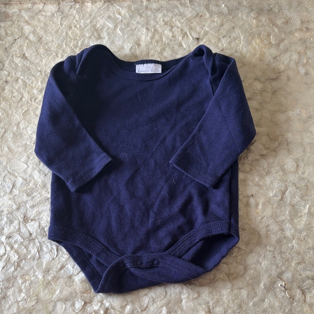 Navy Blue Kids One Piece Bodysuit